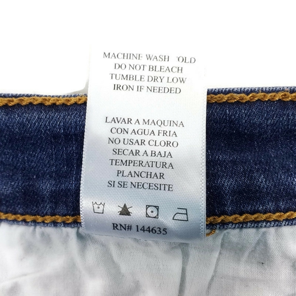 KanCan Medium Wash Mid Rise Distressed Split Hem Ankle Skinny Jeans Womens 15/31 - Picture 14 of 15